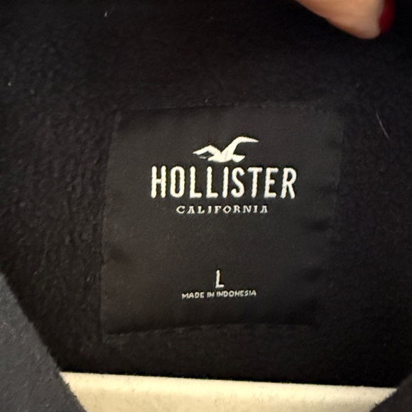 Hollister Men's Classic Logo Pocket Hoodie Sweatshirt - Black - Large - Picture 4 of 7